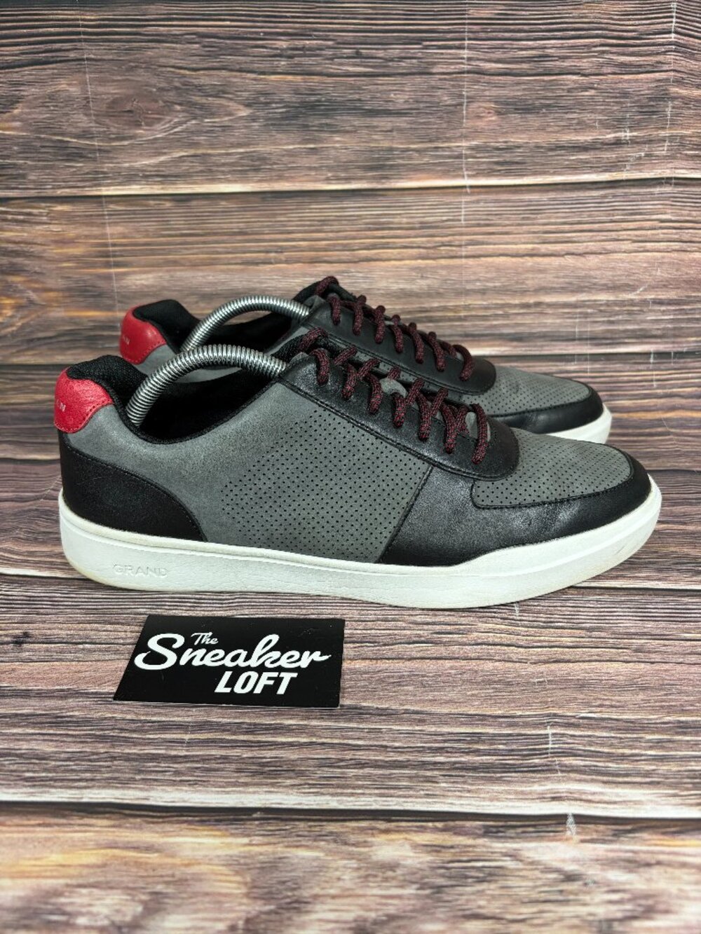 Cole Haan‎ Grand Crosscourt Modern Perforated Gray Lace Up Shoes Size 10